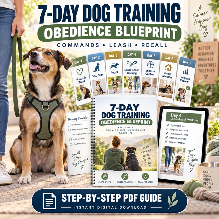 7-Day Puppy Training Tracker: Elite Daily Habit Log & Behavior Dashboard (PDF)