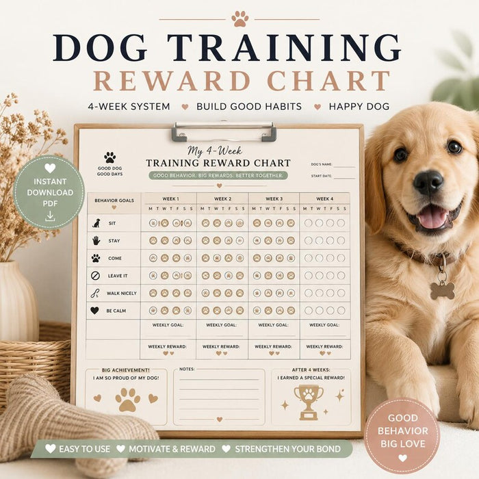 4-Week Dog Training Reward Chart