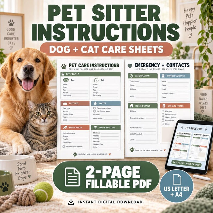 Pet Sitter Instructions