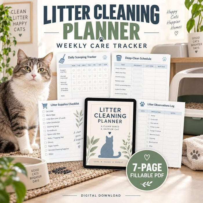 Cat Litter Box Cleaning Planner