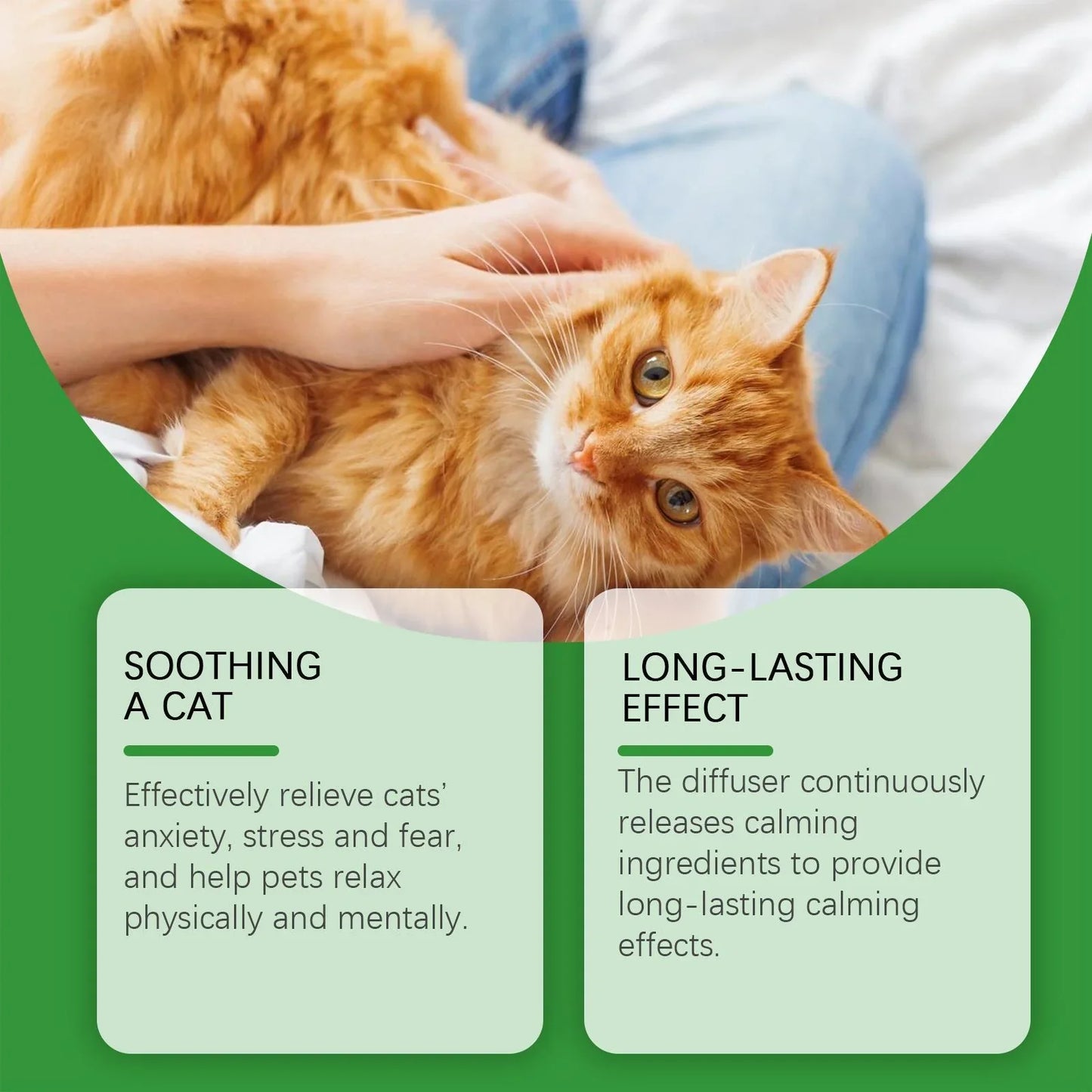 Yegebang Cat Emotional Care Set - Calming Diffuser & Liquid for Estrus, Anxiety & Mood Relief