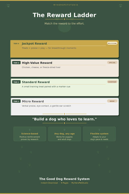 Four Week Dog Training Reward Chart reward ladder explanation with positive reinforcement rewards