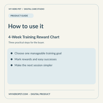 How to use 4-Week Dog Training Reward Chart: practical steps