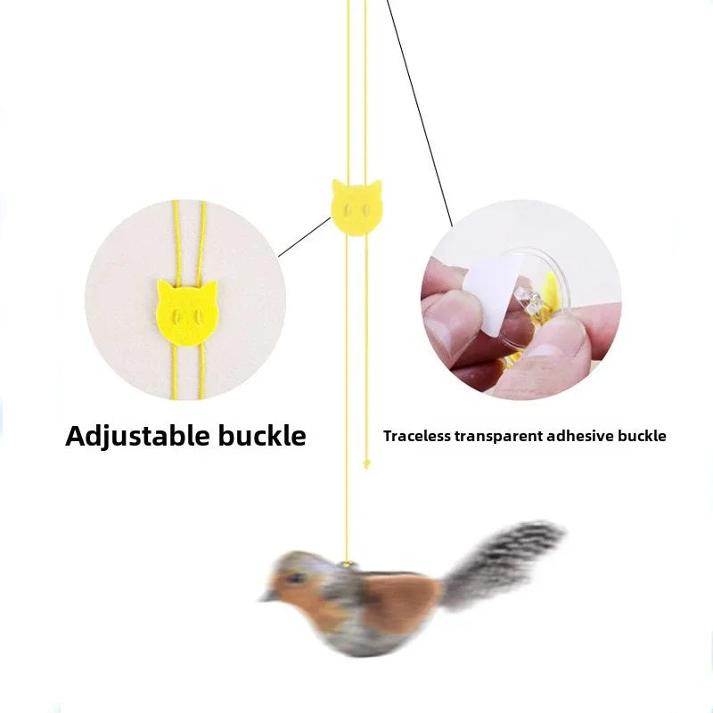 Cat Sound Bird Toy - Chirping Plush for Anxiety Relief & Play