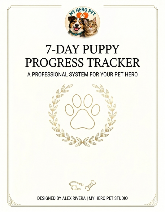 7-Day Puppy Training Tracker: Elite Daily Habit Log & Behavior Dashboard (PDF)