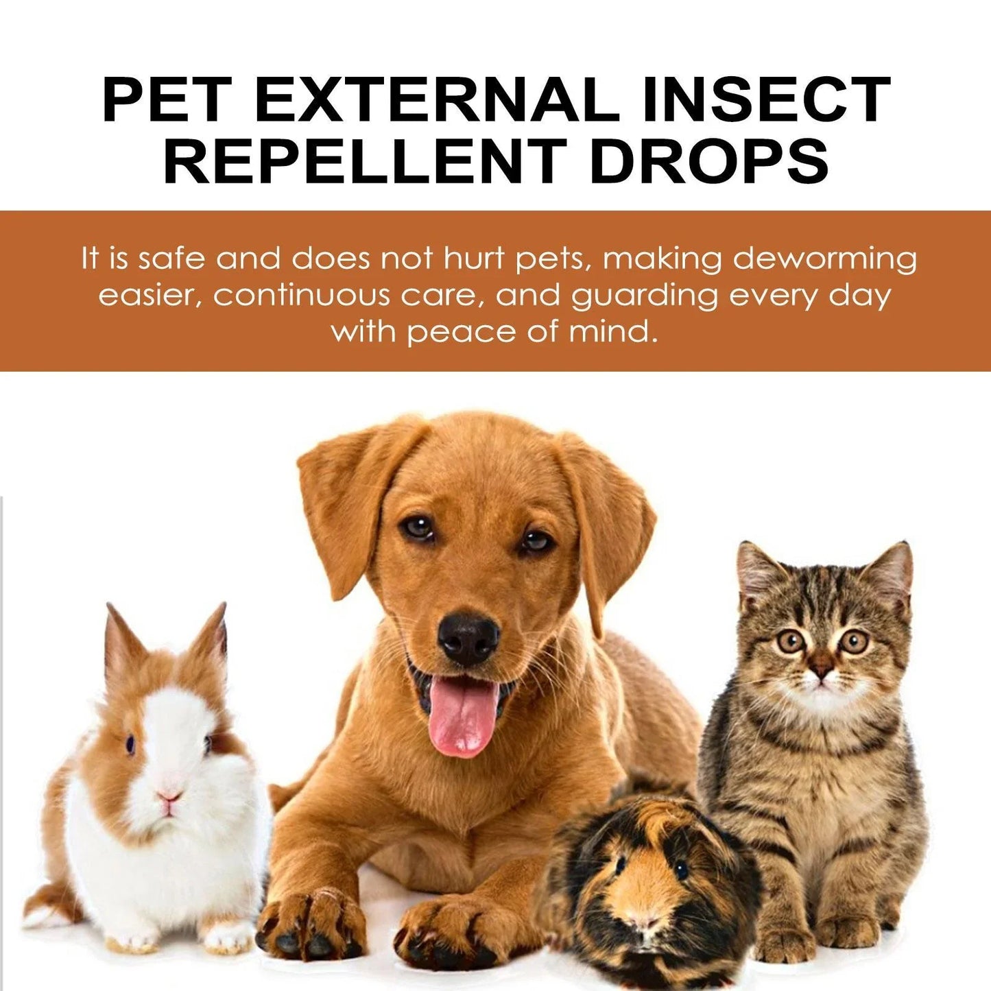 Pet Flea & Tick Drops for Cats & Dogs - External Deworming Spot-On Treatment