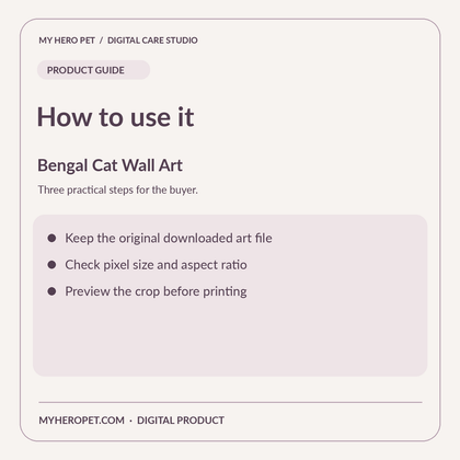 How to use Bengal Cat Wall Art: three practical steps for buyers
