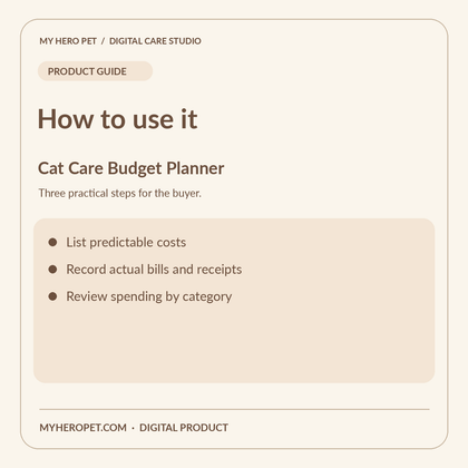 How to use Cat Care Budget Planner: practical buyer instructions