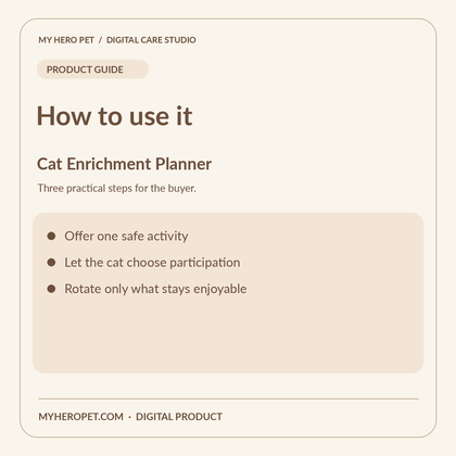How to use Cat Enrichment Planner: practical steps