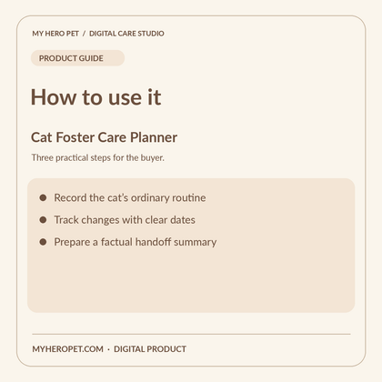 How to use Cat Foster Care Planner: three practical steps for buyers