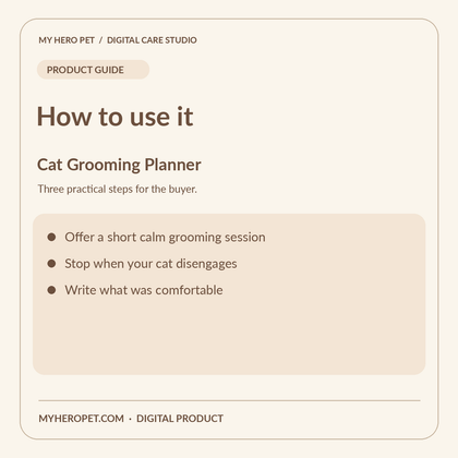 How to use Cat Grooming Planner: three practical steps
