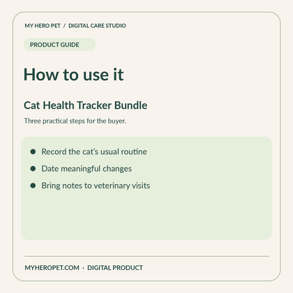 How to use Cat Health Tracker Bundle: practical steps