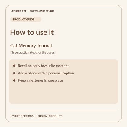 How to use Cat Memory Journal: three practical steps