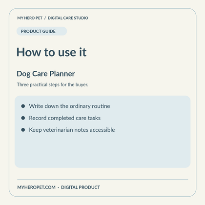How to use Dog Care Planner: practical steps