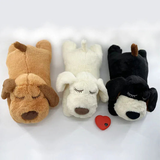 Dog Anxiety Companion Sleep Toy - Heartbeat Plush for Calming & Better Rest