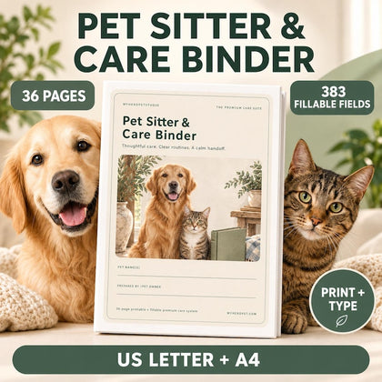 The Pet Sitter Care Binder