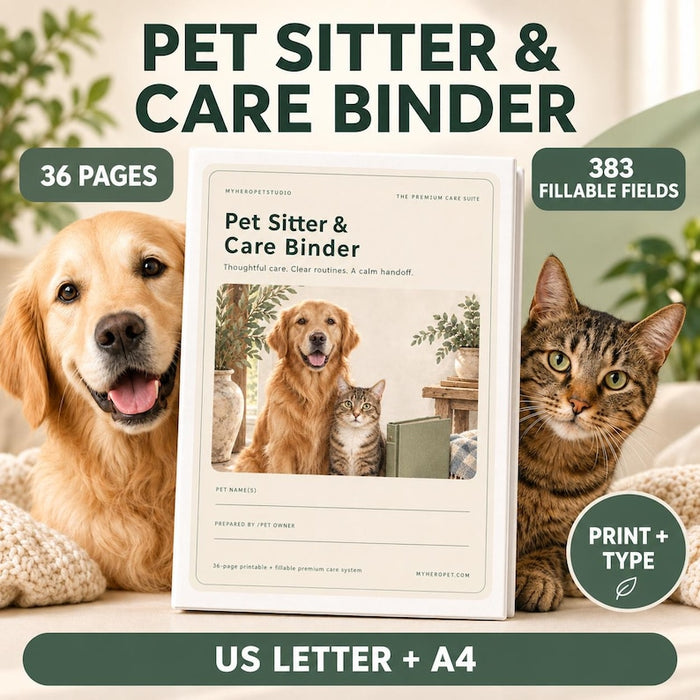 The Pet Sitter Care Binder