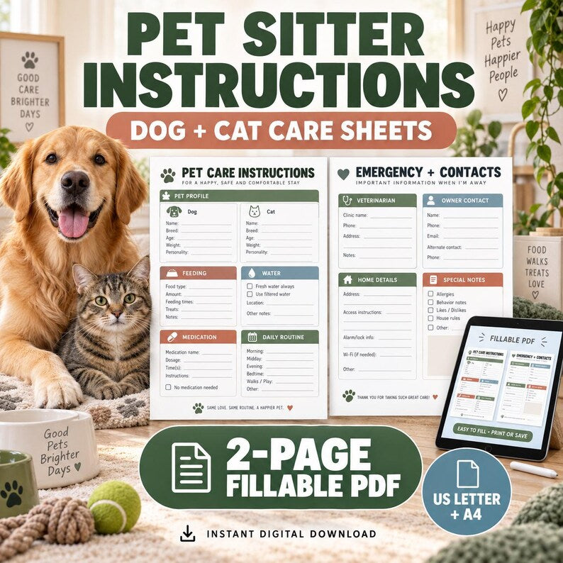 Pet Sitter Instructions