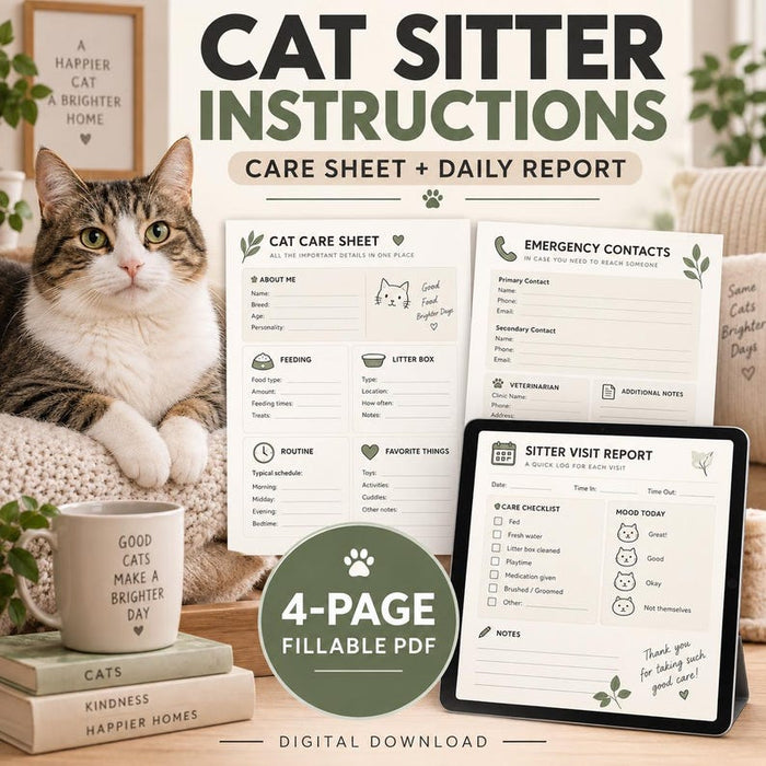 Cat Sitter Instructions
