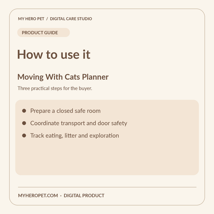 How to use Moving With Cats Planner: practical buyer instructions