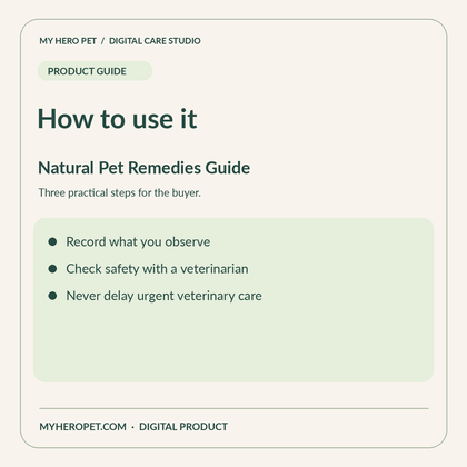 How to use Natural Pet Remedies Guide: practical steps