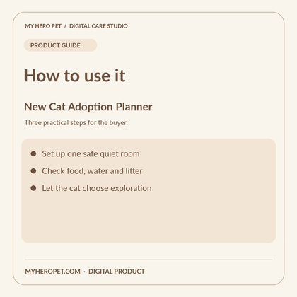 How to use New Cat Adoption Planner: practical steps