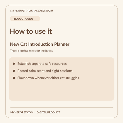 How to use New Cat Introduction Planner: practical buyer instructions