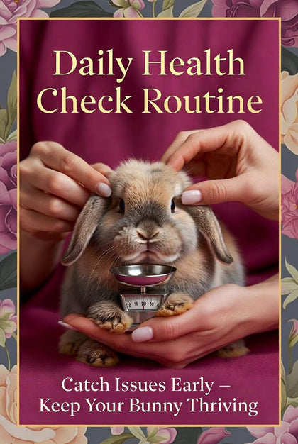 New Rabbit Owner Guide illustrative daily health check and weight-observation preview