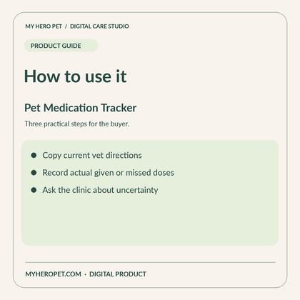 How to use Pet Medication Tracker: practical steps