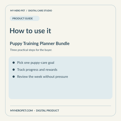 How to use Puppy Training Planner Bundle: practical steps