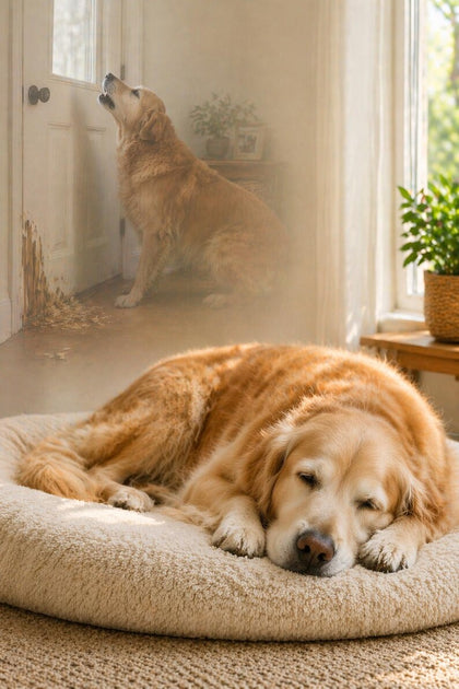 Senior dog comfort and safe resting space illustration from Etsy guide gallery