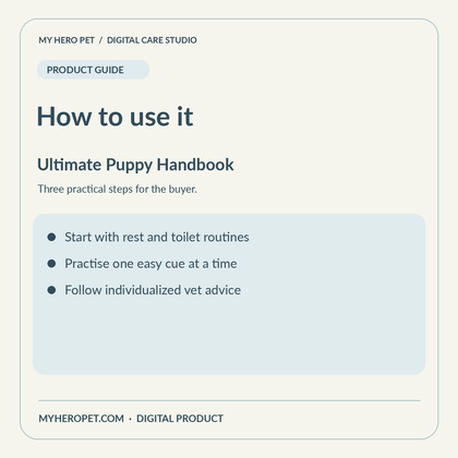 How to use The Ultimate Puppy Handbook: practical steps